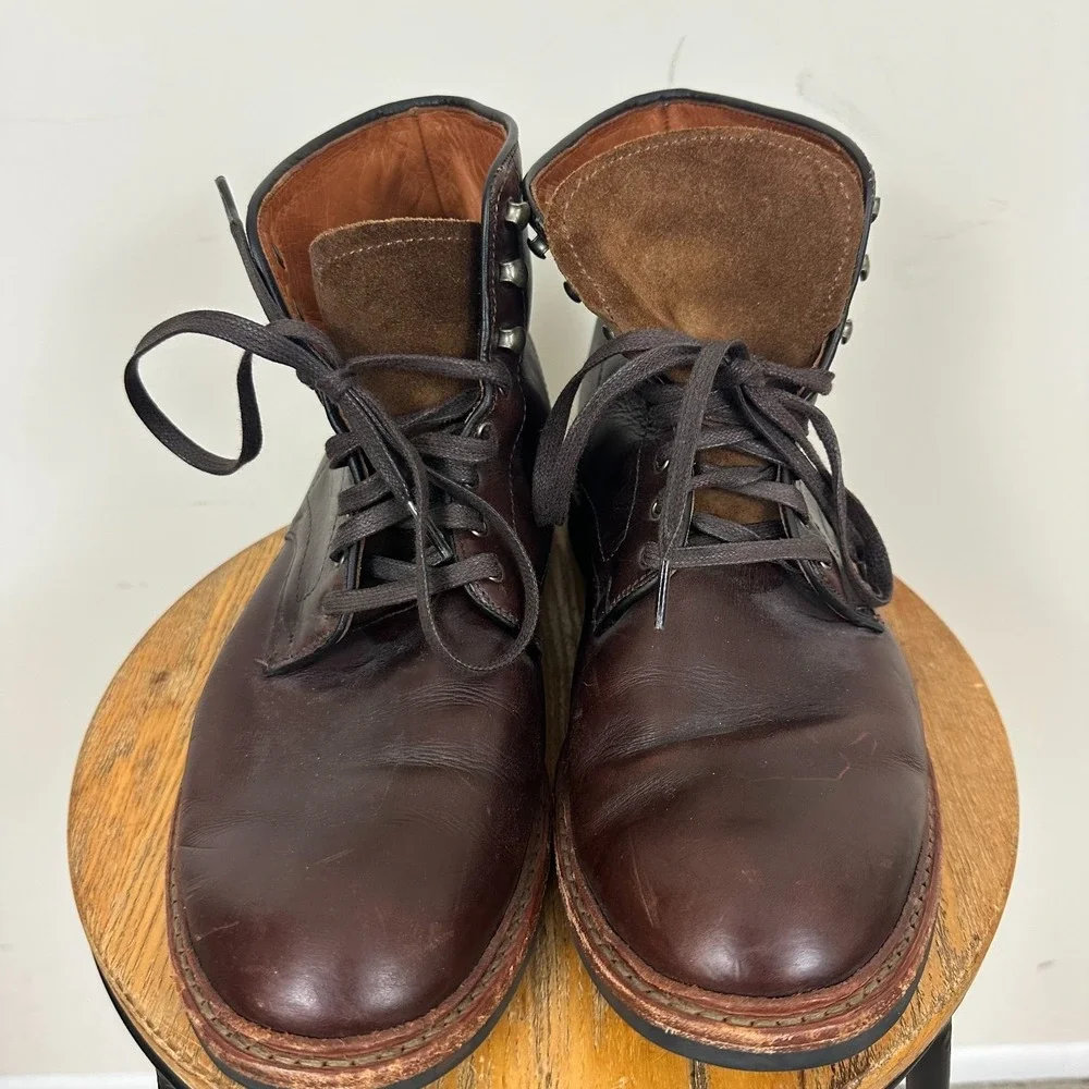 Allen Edmonds Higgins Mill 7562 Mens US 11 D Brown Leather Lace Up Ankle Boots